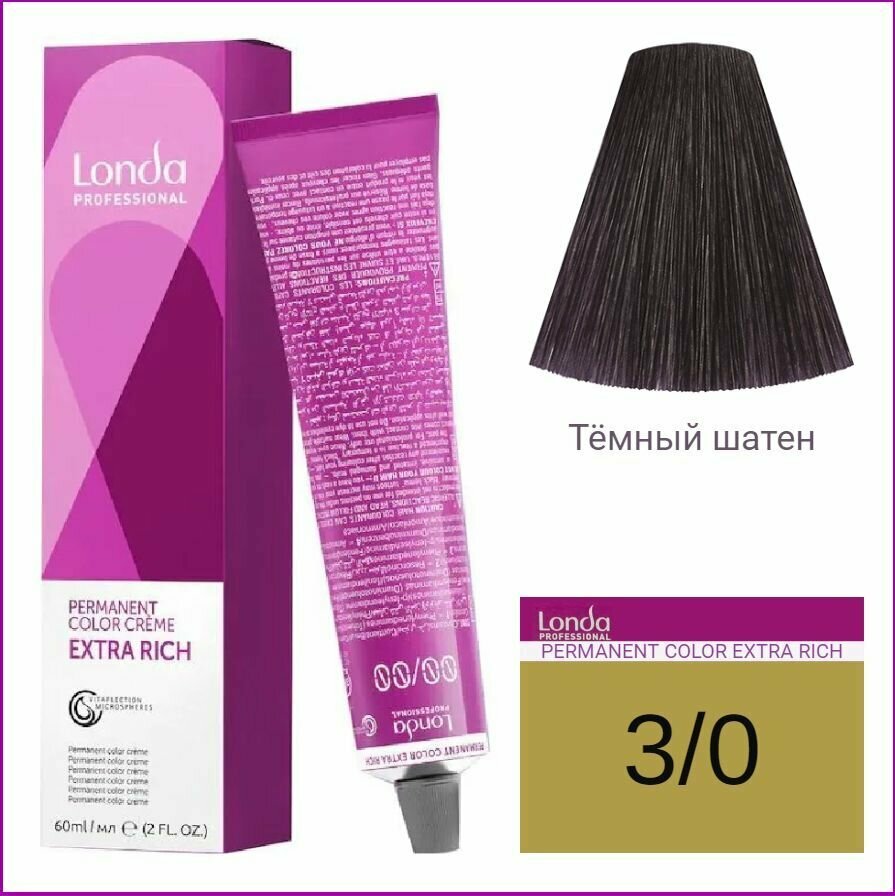 Londa Professional Стойкая Крем-краска для волос, 3/0 Тёмный шатен