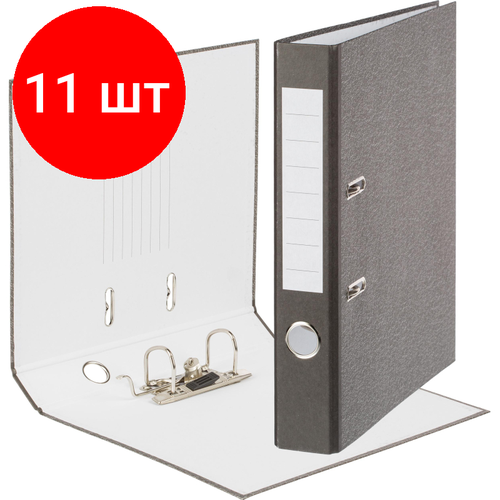 Комплект 11 штук, Папка-регистратор, 50мм Attache Economy без мет. уголка_бюджет реестр ч/б папка с арочным механизмом attache economy 80мм а4 картон под мрамор черная красный корешок