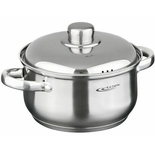 Кастрюля с крышкой для индукционной плиты из нержавеющей стали объем 34 л 376500₽