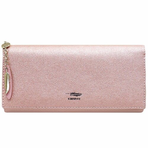 фото Кошелек canevo, фактура гладкая, розовый