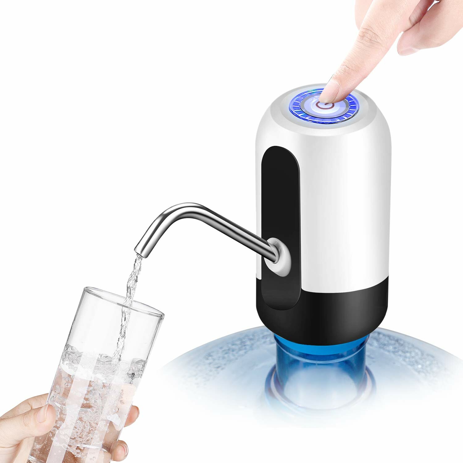 Помпа электрическая для воды с LED-подсветкой на бутыль 19 литров