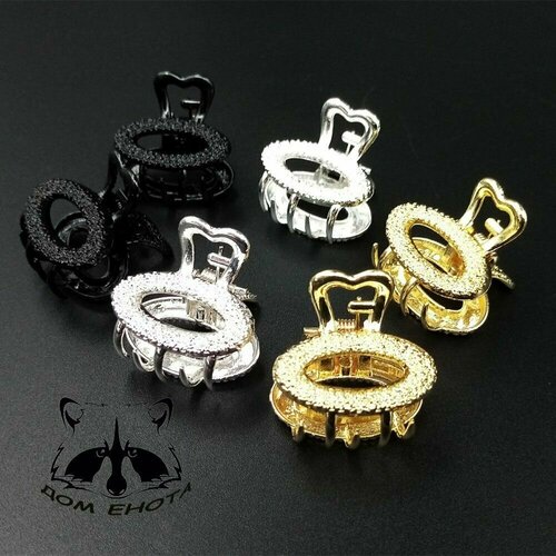 Заколка крабик овал 25мм, 6шт