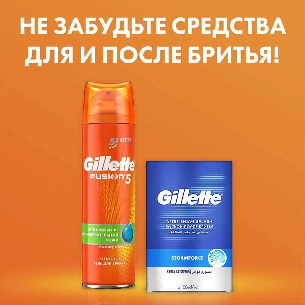 Сменные картриджи для бритья Gillette Fusion Power, 4 шт. - фото №20