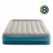 Надувной матрас-кровать Intex бим стандарт 152х203х30см со встроен. насосом
