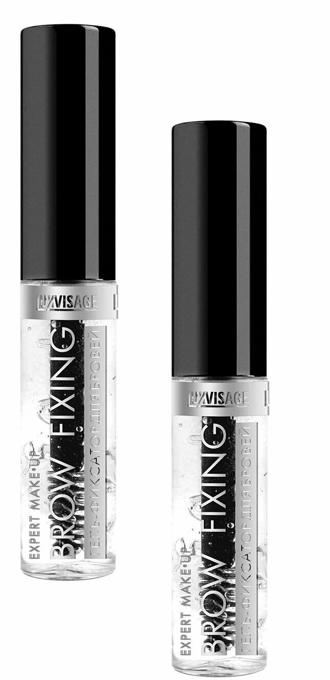 Гель-фиксатор Luxvisage для бровей Brow Fixing, прозрачный, 2 шт