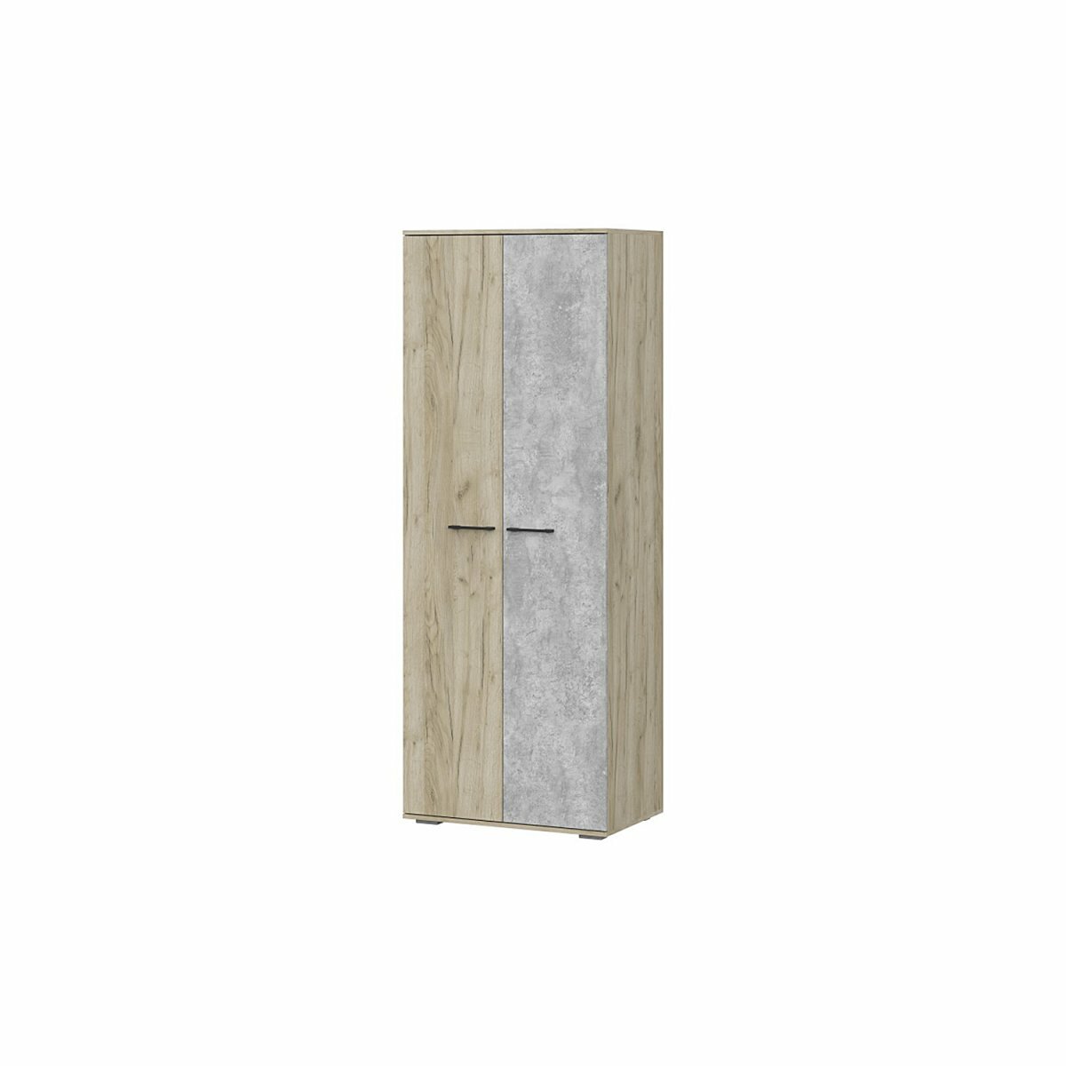 Шкаф "Бостон" ШК-800 (Улучшенная фурнитура) - Дуб крафт серый / Бетонный камень