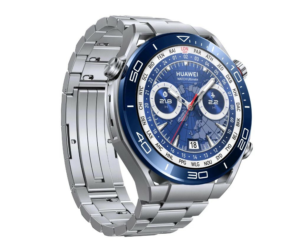 Умные часы HUAWEI Watch Ultimate, (CLB-B19), Серебристый океан, (55020AGQ) — фото 1