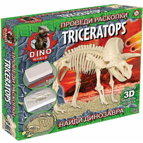 Набор DINO WORLD Проведи раскопки Трицератопс 1580₽