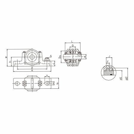 Разъемный корпус SNL517 TECHNIX (без подшипника) — фото 1