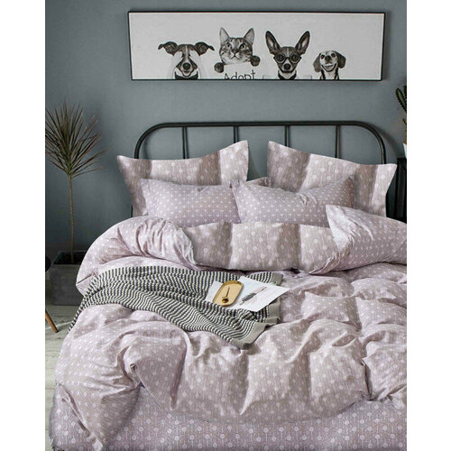 Постельное белье Розовые сны, семейный, сатин, хлопок, с наволочками 70х70, ОК-068-дуэт-70