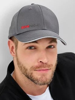 Бейсболка Bro Hats, мужская хлопок, серый