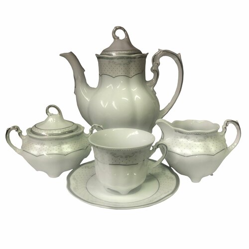 Кофейный сервиз 615 BoleroПлатиновые вензеля перламутр 10138₽