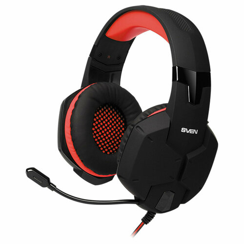 Наушники с микрофоном Sven AP-G988MV с регулятором громкости 22м красный черный 353143 2897₽