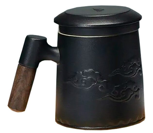 фото Керамическая заварочная кружка Xiaomi Quange Art Ceramic Cup (MKT401) Black