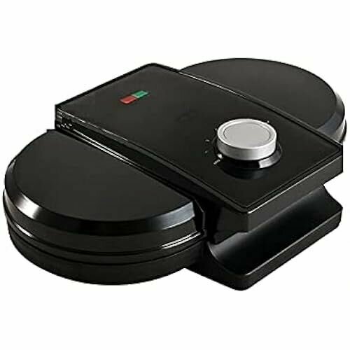 MIA ProKitchen Двойная вафельница Вафельница для 2 классических вафель-сердечек диаметром 15 см 1300 Вт плавный выбор уровня поджаривания черная 1650800₽