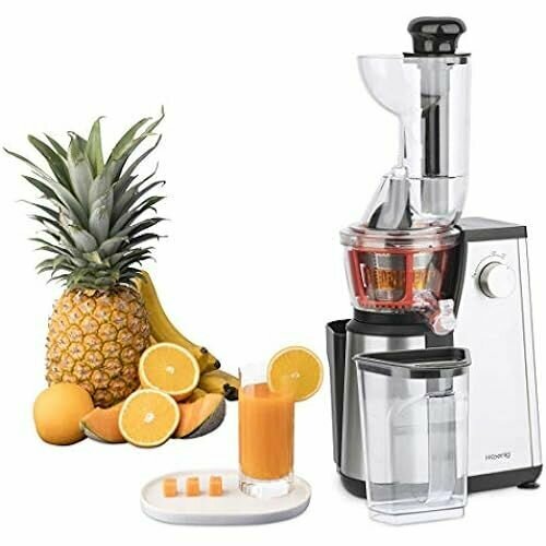 HKoenig GSX24 Вертикальная соковыжималка для фруктов и овощей с витамином без BPA ширина горла 82 мм 50 оборотов 400 Вт серебристый 3059500₽
