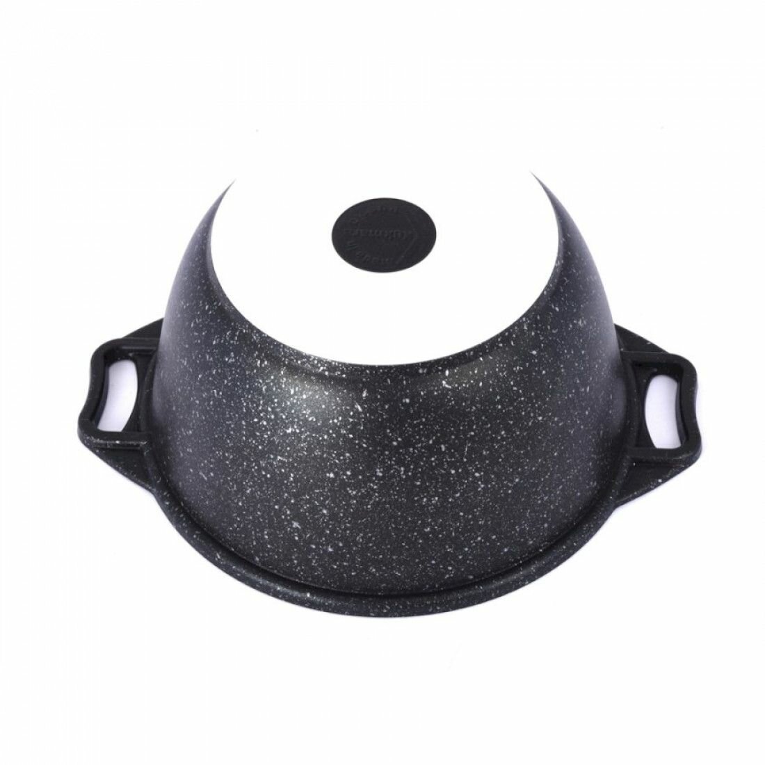 Кастрюля 2л со стеклянной крышкой, АП (темный мрамор) — фото 1