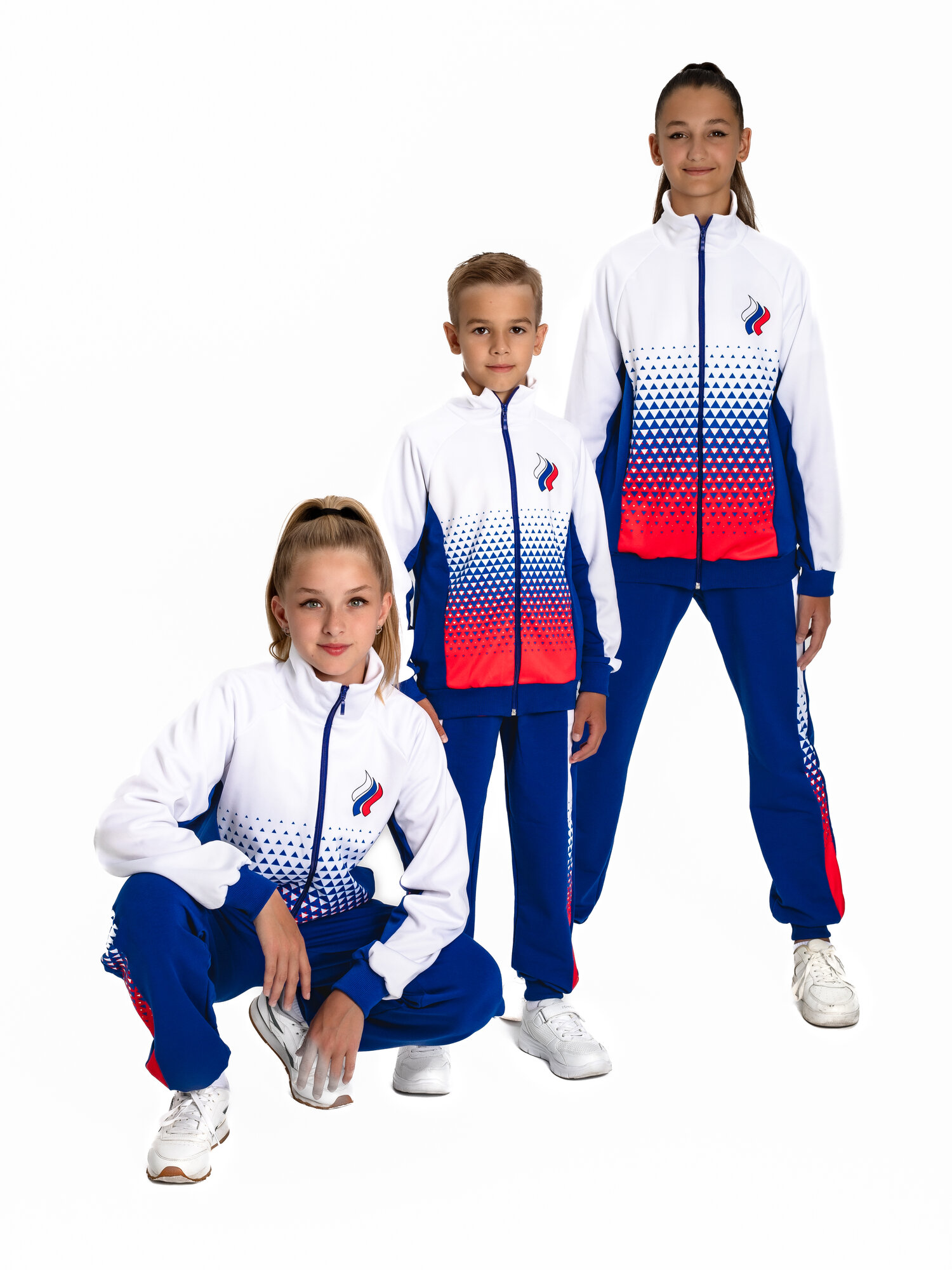 Костюм спортивный Sport&K, размер 28, синий/белый/красный