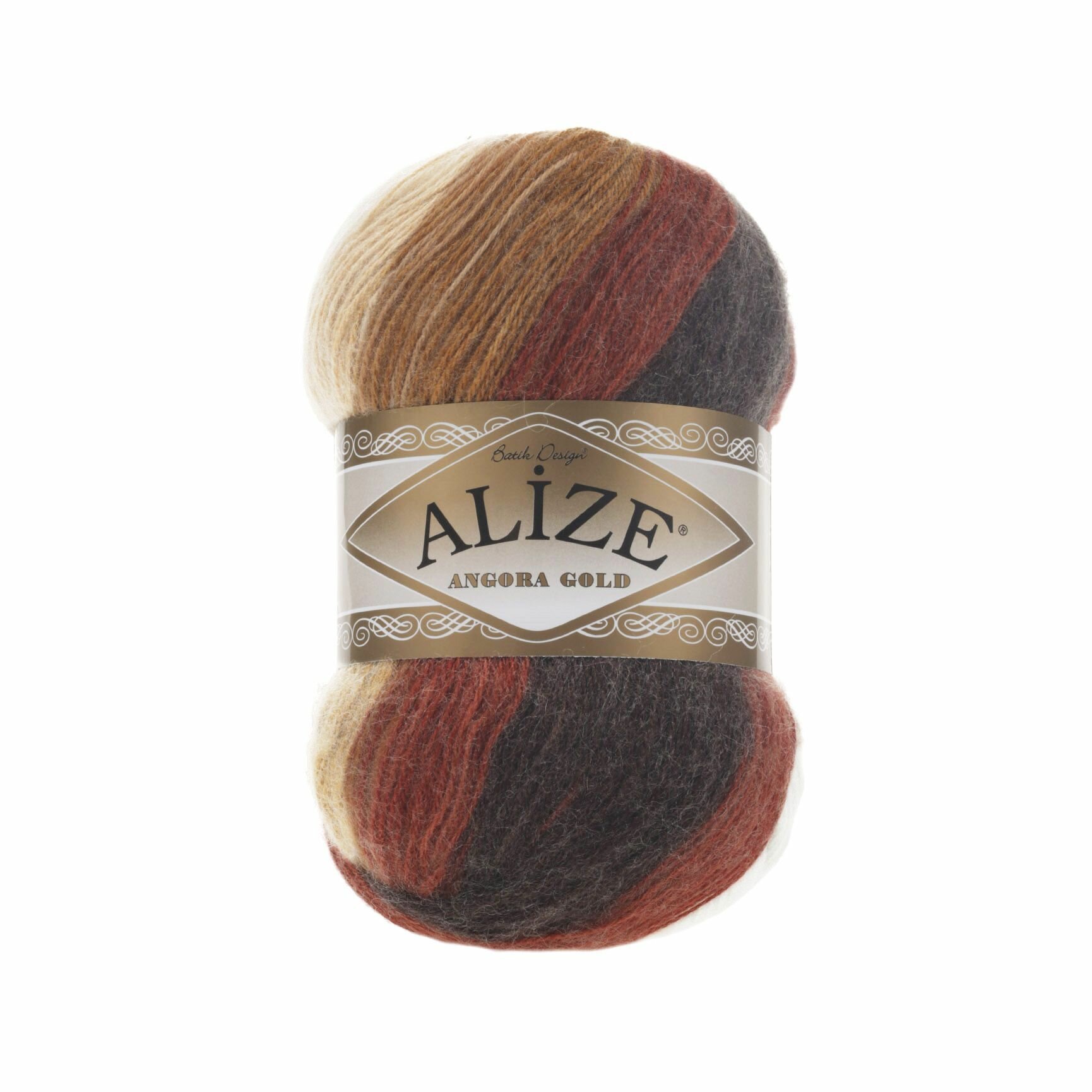 Пряжа ALIZE "Angora Gold Batik" 500гр. (100гр-550м.)(20% шерсть; 80% акрил) 2626