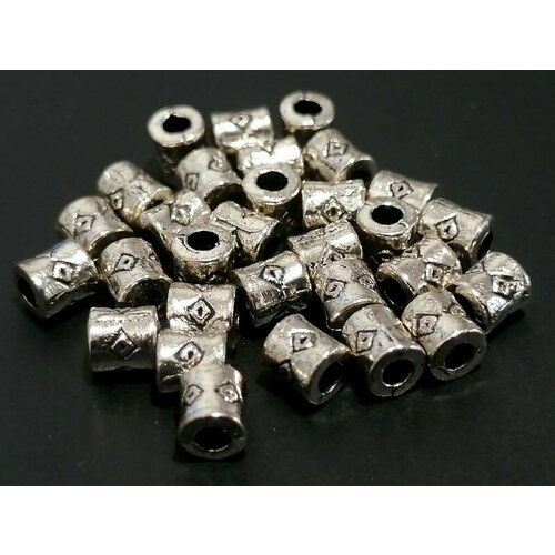 Бусины-разделители 4х3х3мм отверстие 16мм 30 штук 179₽