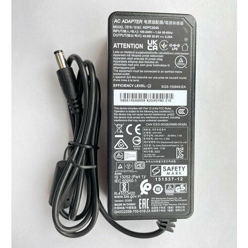 Адаптер блок питания для монитора и ТВ MSI Philips ADPC2045 45W 20V 2.25A
