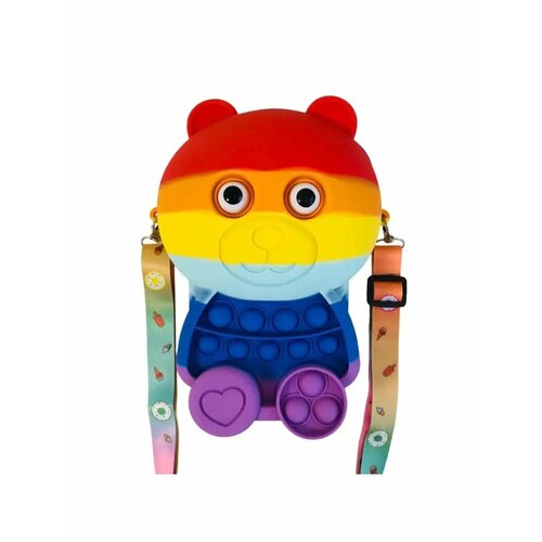 Попит сумочка детская Медвежонок/ сумка антистресс / Popit