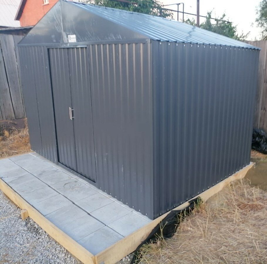 Хозблок СИМ-2 3*4,0м, RAL7024 графит сарай сборный металлический