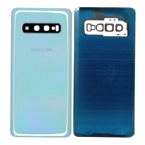 Задняя крышка панель со стеклом камеры для Samsung Galaxy S10 G973 (белый)