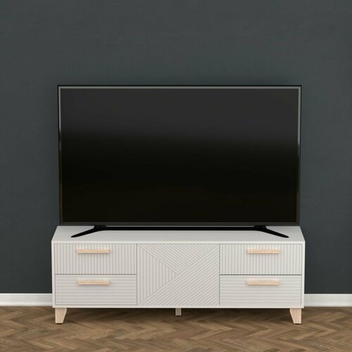 Тумба-створка под ТВ Копенгаген ЛДСП Белый МДФ Белый матовый 12739₽