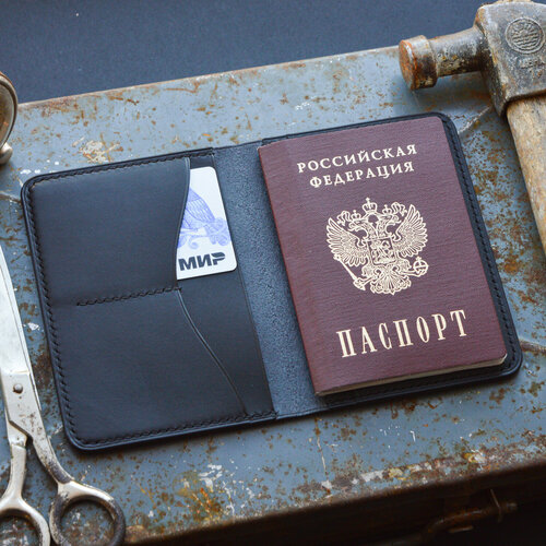 Документница для паспорта kushnerov, черная