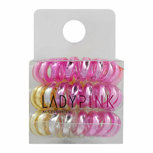 Набор резинок для волос LADY PINK BASIC SLINKY box, 3 штуки в упаковке
