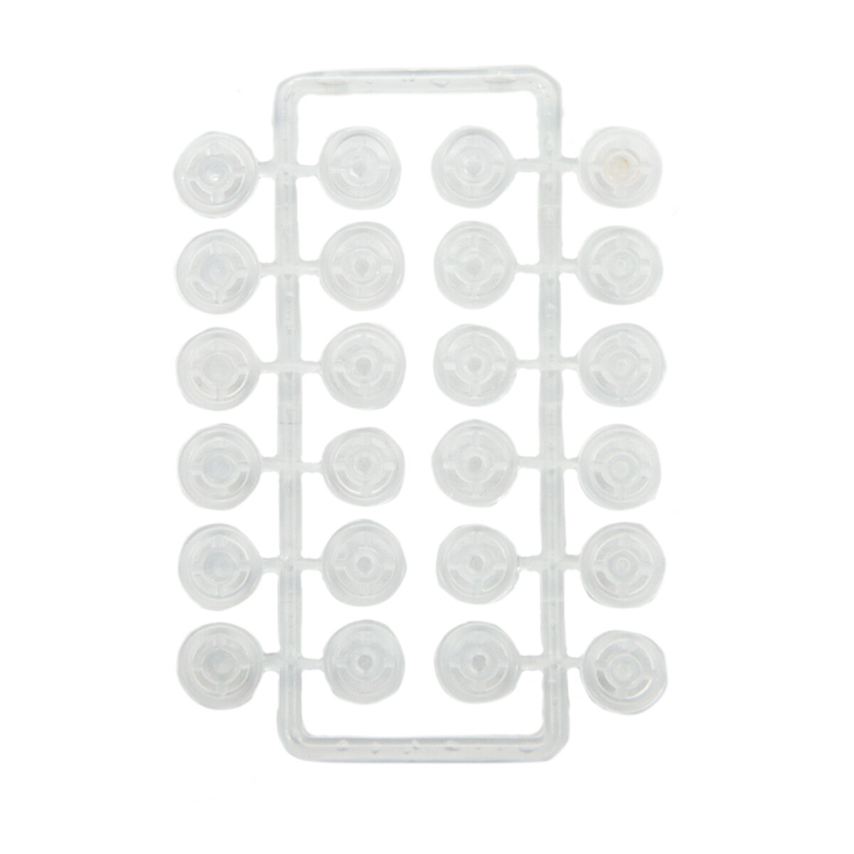 Кнопки пришивные пластиковые для легких тканей Hobby&Pro 512100 7 мм 12 комплектов (прозрачные)