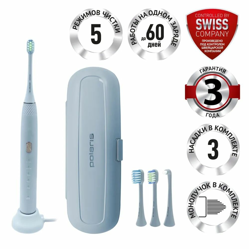Электрическая зубная щетка PETB 0701 TC Светло-голубой