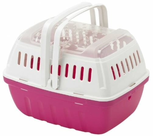 Moderna Переноска-корзинка Hipster малая 17x23x16 см ярко-розовый (для питомцев до 2кг)