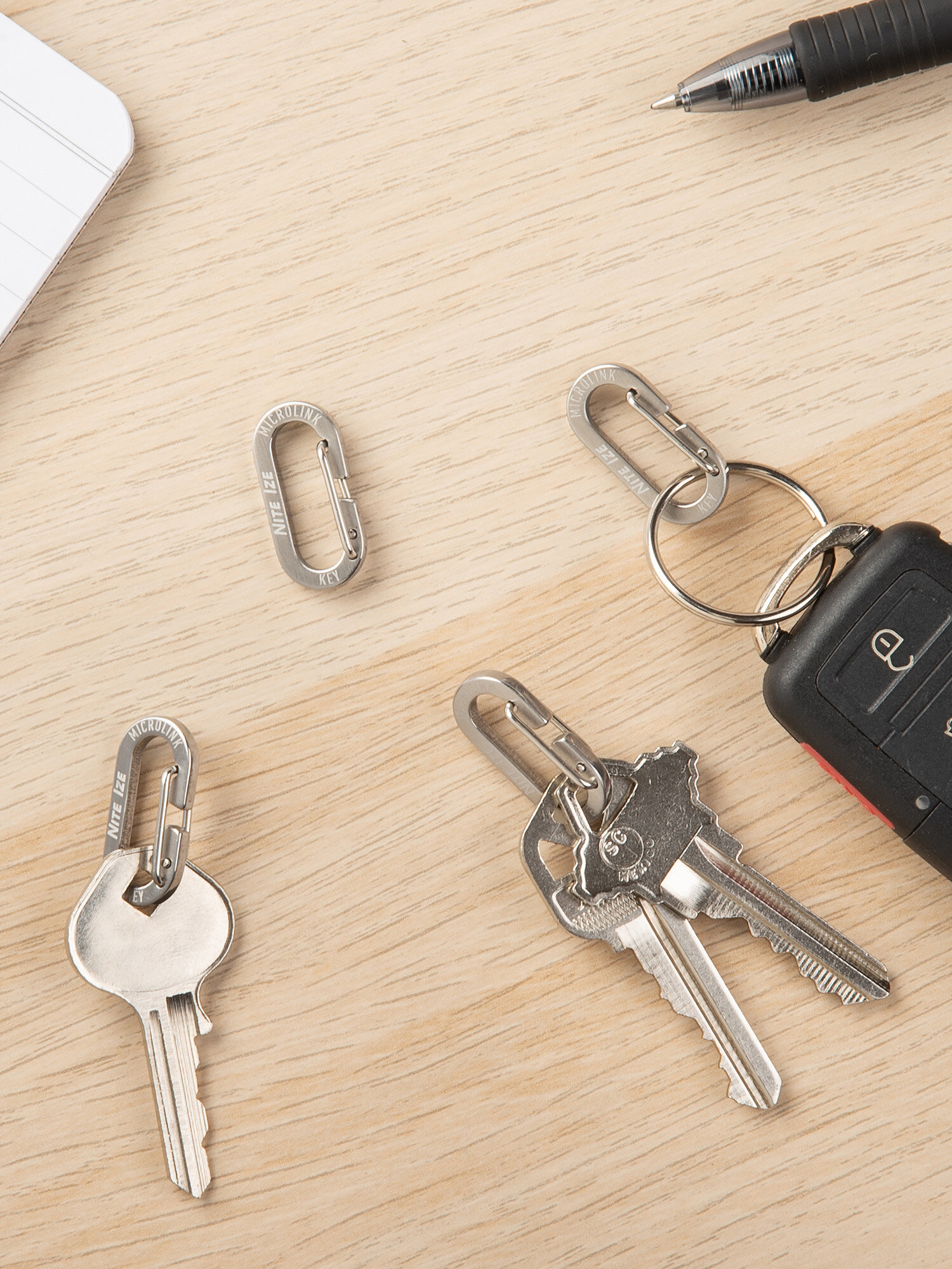 Брелок-карабин Nite Ize, 4 шт., стальной — фото 1