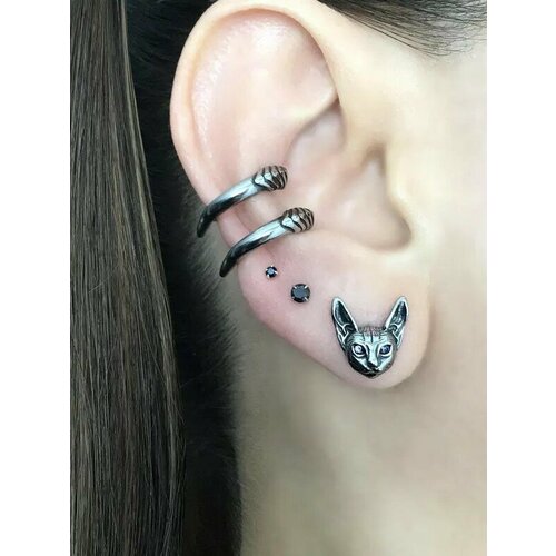 Серьги-трансформеры Starfallshop славянский оберег искусственный камень фианит металл размер 12 мм фиолетово-голубой 2900₽