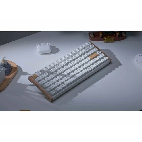 Беспроводная клавиатура с магнитными переключателями Keychron K2H-Q1-RU 84 клавиши Gateron 20 magnetic switch Nebula RGB Hot-Swap Алюминий дерево 27990₽