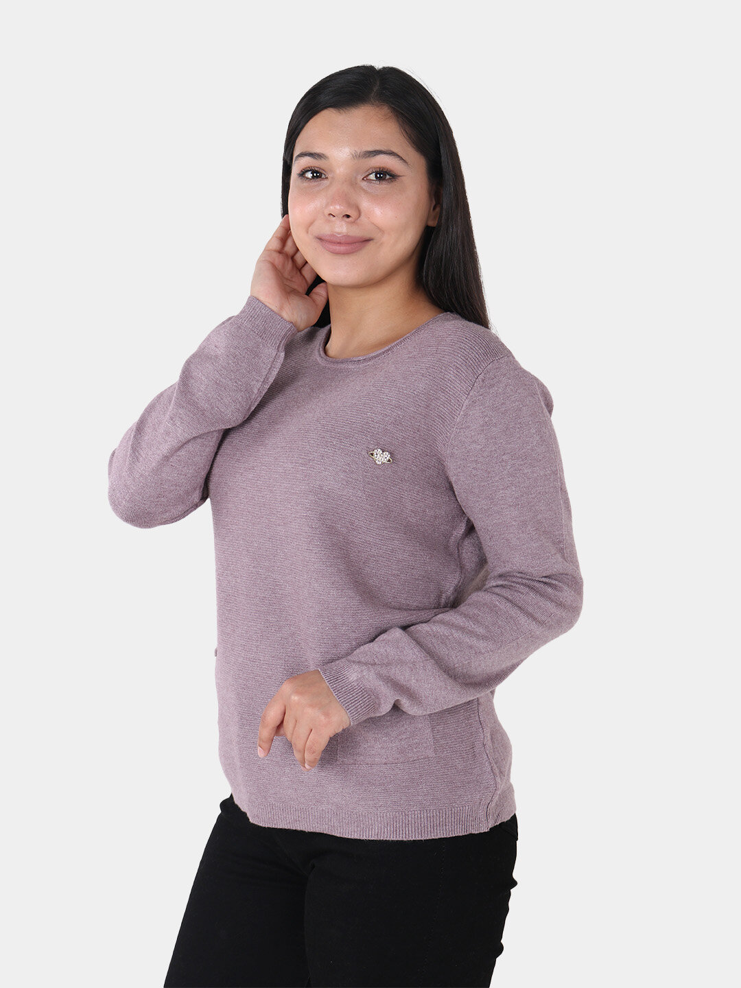 Свитер размер One Size, , бежевый меланж — фото 1