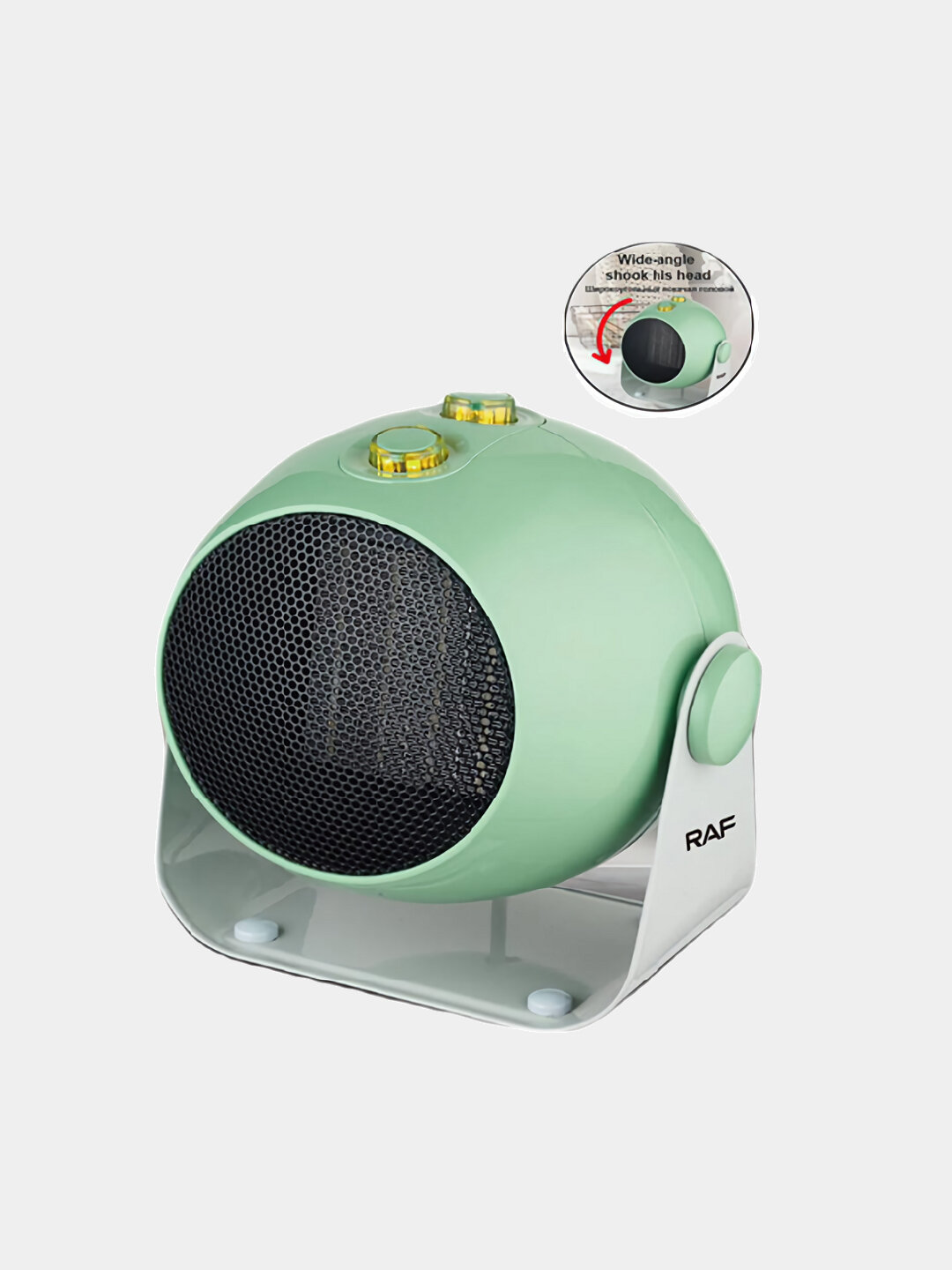 Керамический тепловентилятор RAF R1186, эффективное отопление, с регулировкой наклона, — фото 1