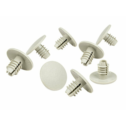 Комплект бежевых клипс обивки крыши 8шт на ВАЗ 2110-2112, Лада Приора, Гранта, Гранта FL, Тревел, Шевроле Нива, Datsun