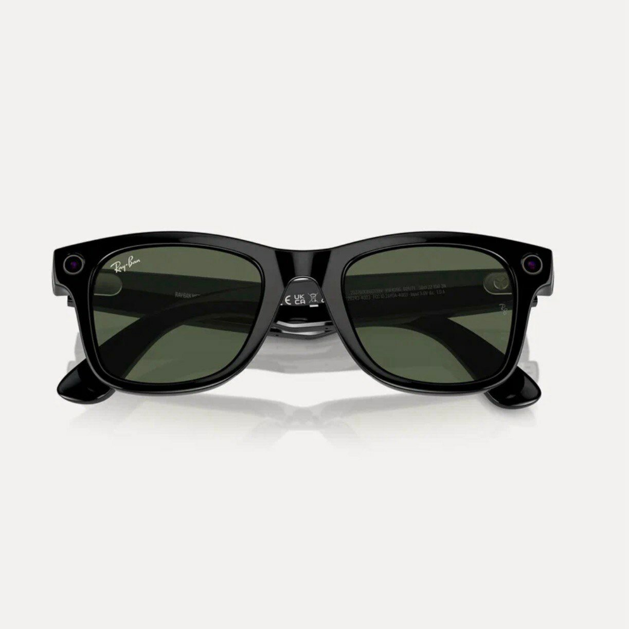 Умные очки Ray-Ban Met* Wayfarer, оправа "матовая черная", линзы "темно-зеленые", размер L — фото 1