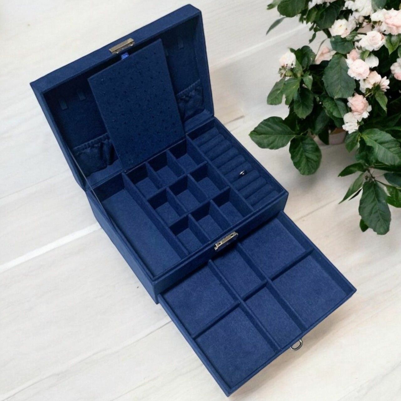 Шкатулка для хранения украшений Мальта, темно-синий — фото 1