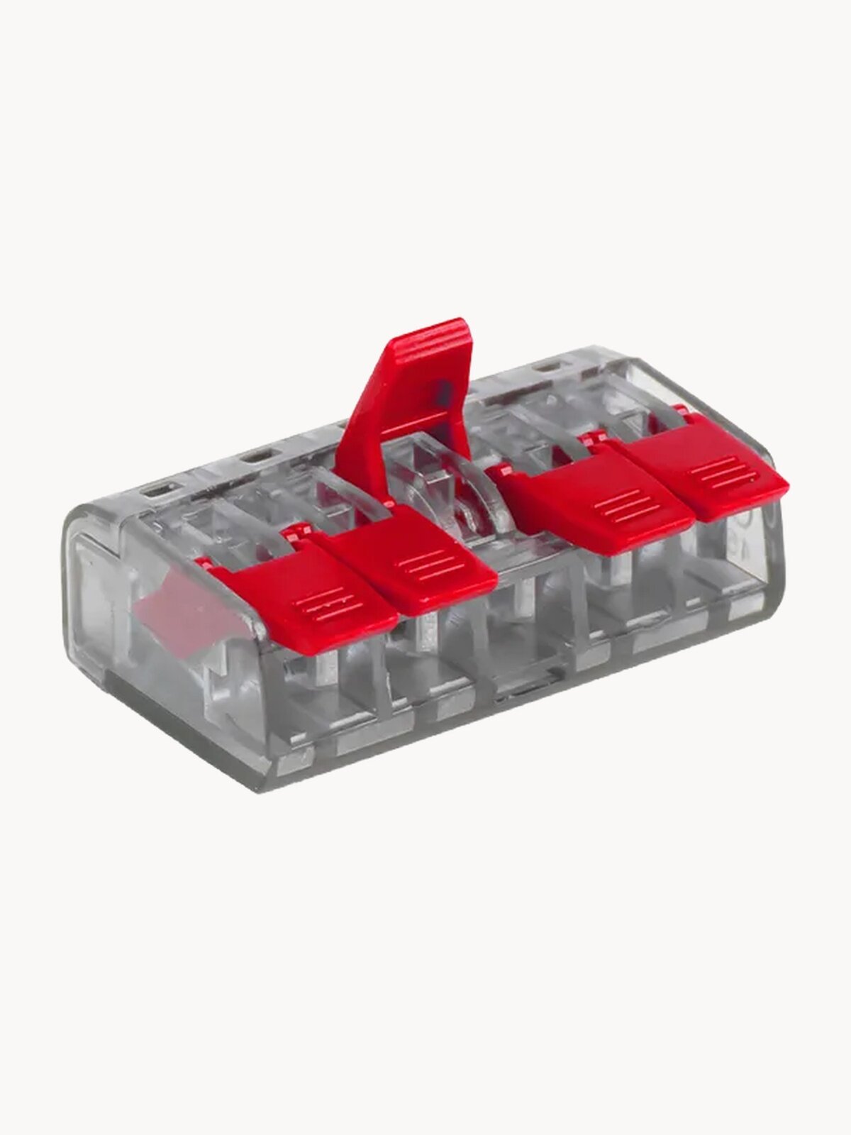 Строительно-монтажная клемма СМК 221-415 (5 отверстий 0,2-4,0 кв. мм), EKF PROxima - упаковка 5 штук