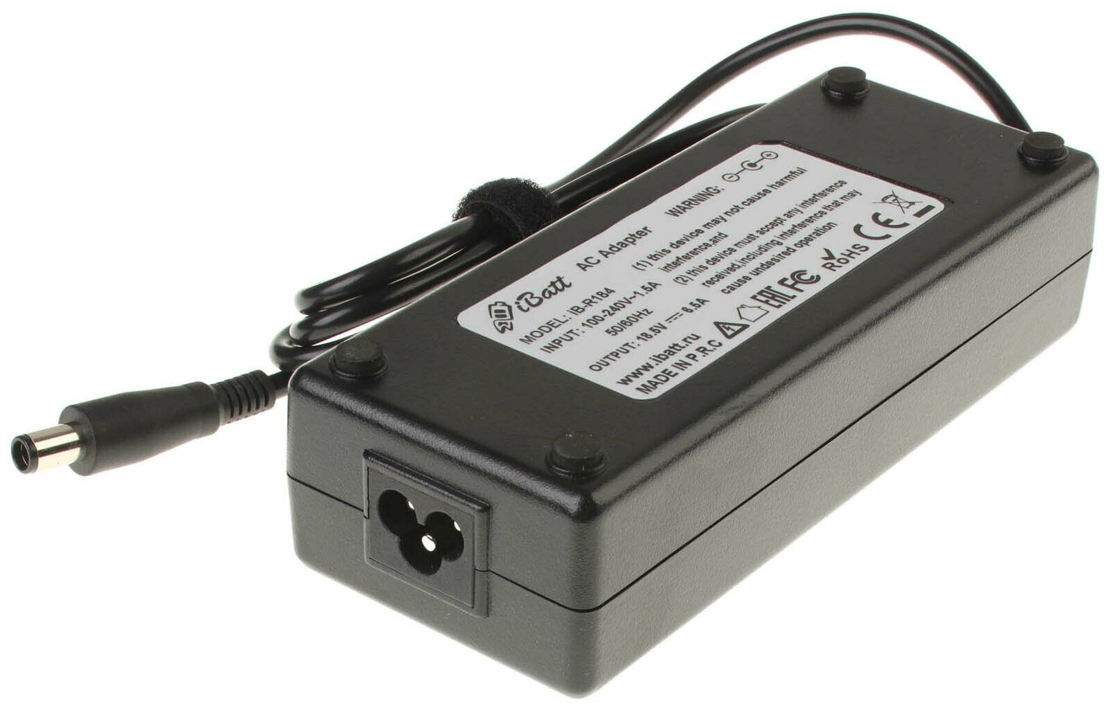 Блок питания iBatt iB-U37-R184 18,5V 6,5A, 120W, 7.4*5.0 mm, pin для HP-Compaq Pavilion dv7-1451nr, Pavilion dv6-6b54er, EliteBook 6930p, EliteBook 8560w, EliteBook 8530p, EliteBook 8570w, Pavilion dv6-6b10er, Pavilion dv6-6b56er, 8710p,