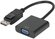 Видео адаптер DP-VGA M/F KS-454 DisplayPort - кабель 0.1м чёрный