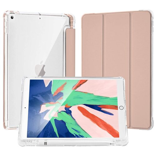 фото Чехол книжка для apple ipad air 9.7 розово-золотой shockproof case