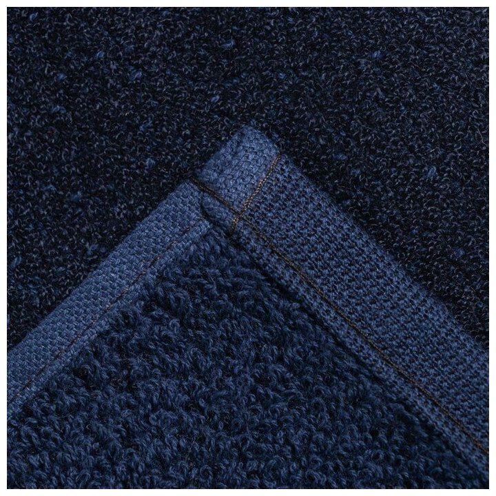Полотенце махровое Этель цвет тёмно-синий 30х60см, 350 г/м2, 70% хлопок,30% бамбук - фотография № 3