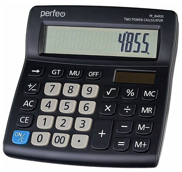 Калькулятор Perfeo PF_B4855, бухгалтерский, 12-разр, черный