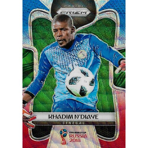 Коллекционная карточка Panini Prizm FIFA World Cup Russia 2018 #278 Khadim N'Diaye - Blue Red Wave S0280
