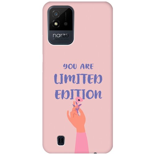 Силиконовый чехол на Realme narzo 50i, Рилми Нарзо 50и Silky Touch Premium с принтом Limited Edition розовый матовый soft touch силиконовый чехол на realme narzo 50i рилми нарзо 50и с 3d принтом raccon in a hollow черный